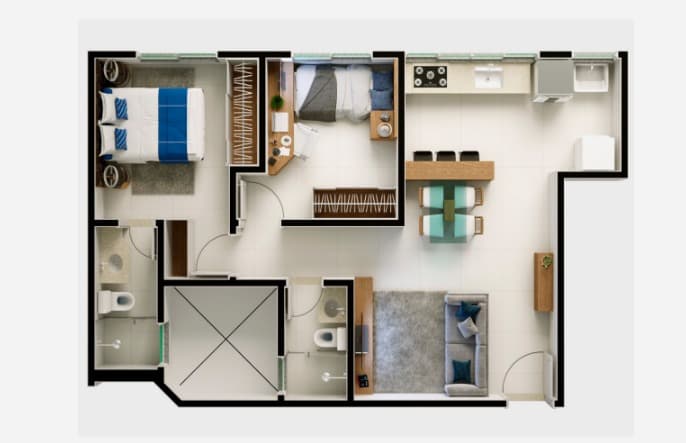 Apartamento em Pampulha - Uberlândia — foto 1 de 3