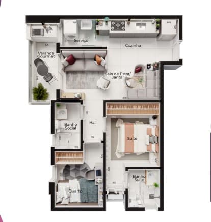 Apartamento em Segismundo Pereira - Uberlândia — foto 1 de 3